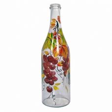 Купить Стеклянная бутылка 1 л «Виноград» с ручной росписью в Курске